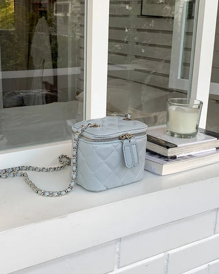 Mini Denim Crossbody Bags for Women | Lingge Chains Shoulder Bag & Fashion Brands Box Bag (Lipstick Coins Purses & Handbags)