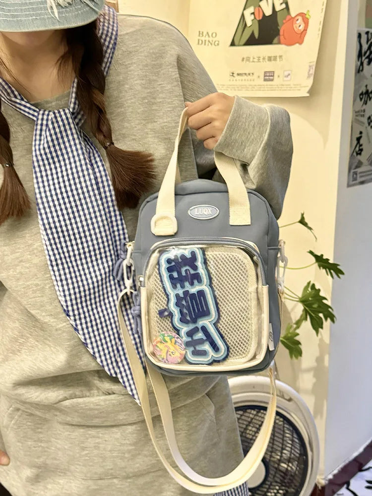 Casual Girl Ulzzang Ita Bag | Small Versatile Crossbody & Transparent Bar Chi Cute Shoulder Mobile Bag