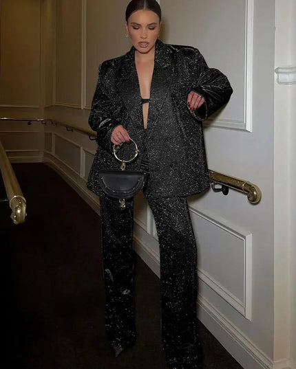 Glitz Blazer & Pants Matching Set