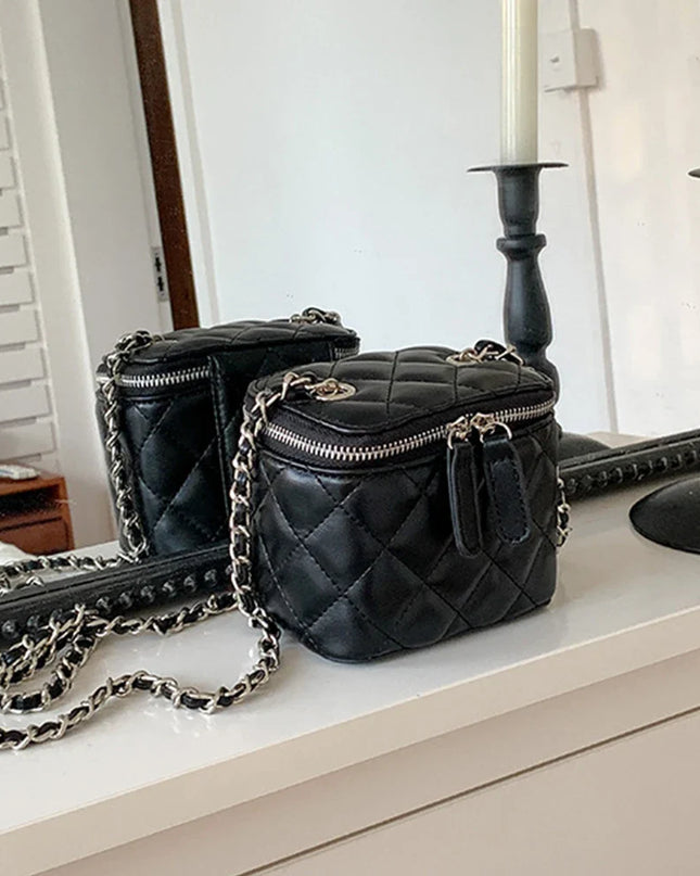 Mini Denim Crossbody Bags for Women | Lingge Chains Shoulder Bag & Fashion Brands Box Bag (Lipstick Coins Purses & Handbags)