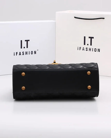 Women's Handbag New Autumn & Winter | High-End Light Luxury Diamond Grid Small Square Bag (Shoulder & Crossbody)