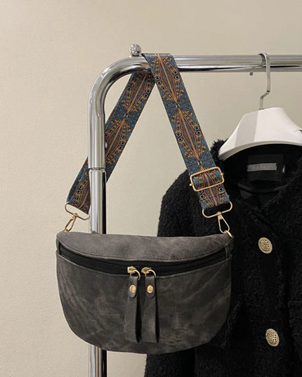 Stylish Hobo Solid Color Satchel | Luxury Designer Chest Bag & Women's PU Leather Waist Bags (Wide Strap Fashion Fanny Shoulder Pack)