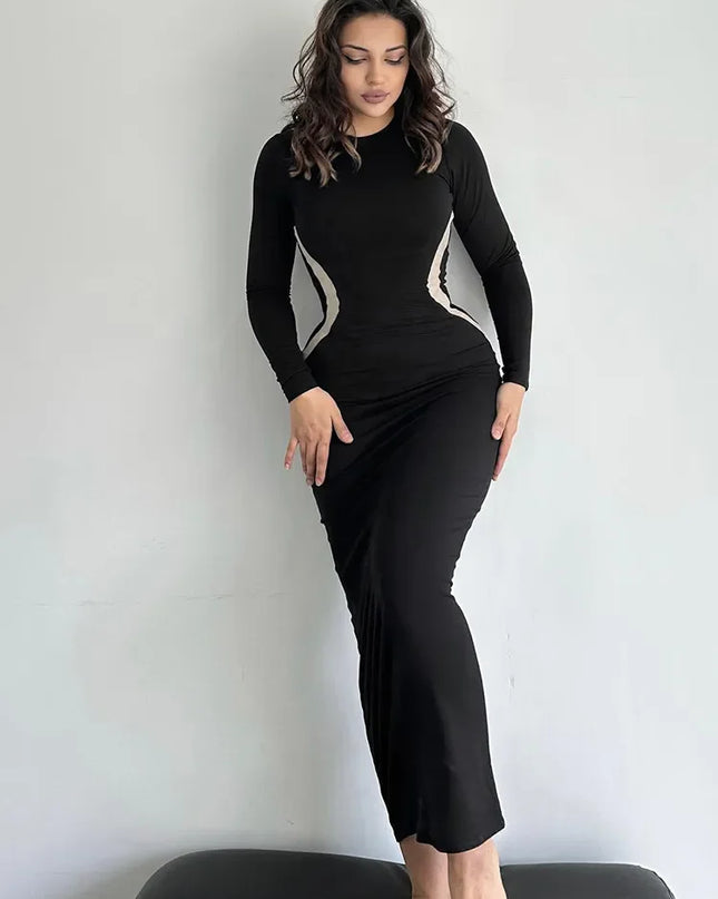 Eva Long Sleeve Bodycon Maxi Dress