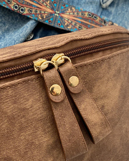 Stylish Hobo Solid Color Satchel | Luxury Designer Chest Bag & Women's PU Leather Waist Bags (Wide Strap Fashion Fanny Shoulder Pack)