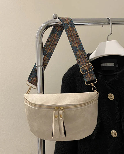 Stylish Hobo Solid Color Satchel | Luxury Designer Chest Bag & Women's PU Leather Waist Bags (Wide Strap Fashion Fanny Shoulder Pack)