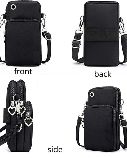 Women's Handbags Black Explosive Coffee Cat Messenger Bags | Female Cartoon Shoulder Bag Purse (Fashion Mobile Phone Crossbody Bags)