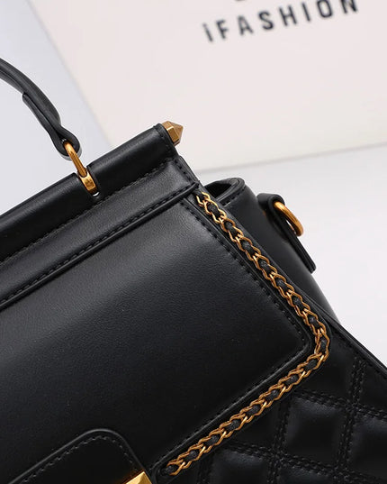 Women's Handbag New Autumn & Winter | High-End Light Luxury Diamond Grid Small Square Bag (Shoulder & Crossbody)