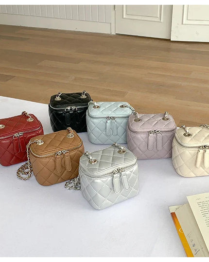Mini Denim Crossbody Bags for Women | Lingge Chains Shoulder Bag & Fashion Brands Box Bag (Lipstick Coins Purses & Handbags)