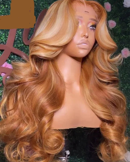 Honey Blonde 13X6 HD Transparent Lace Front Wigs Pre Plucked 13x4 Highlight Lace Frontal Wig Human Hair