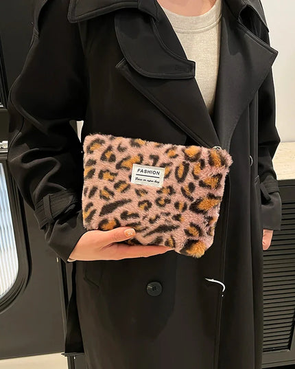 Leopard Print Retro Makeup Bag | Large Capacity Cosmetic Bag & Fashion Portable Storage Bag (Travel Toiletry Bag)