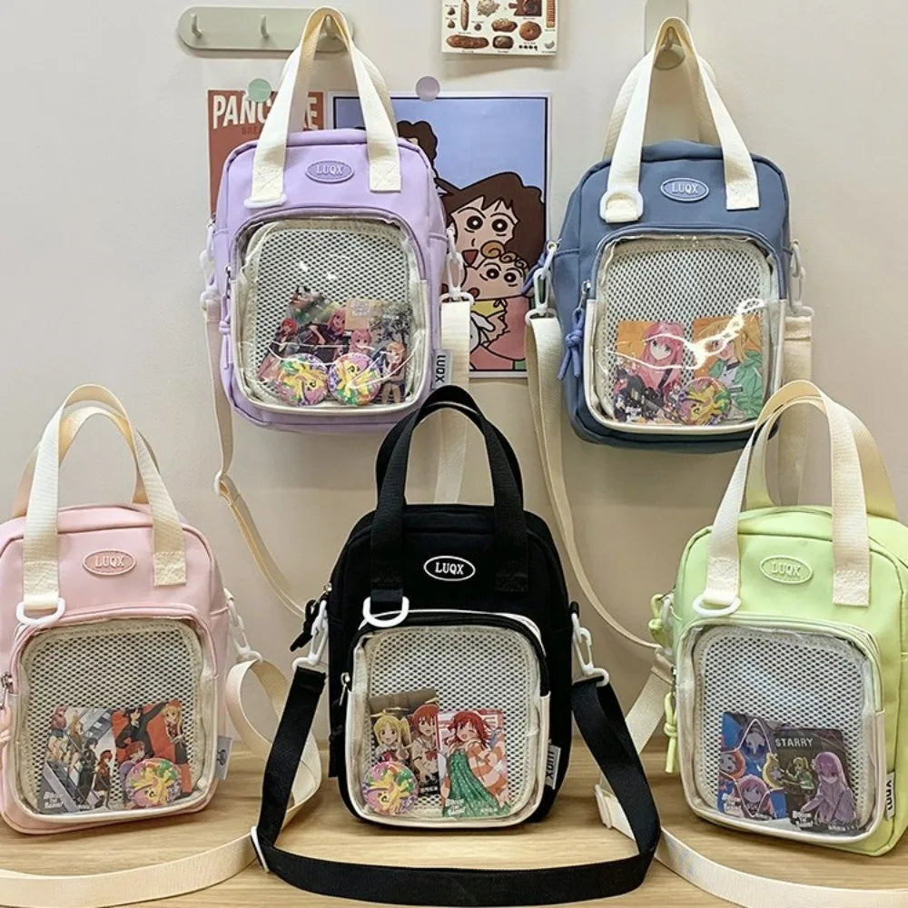 Casual Girl Ulzzang Ita Bag | Small Versatile Crossbody & Transparent Bar Chi Cute Shoulder Mobile Bag