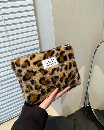 Leopard Print Retro Makeup Bag | Large Capacity Cosmetic Bag & Fashion Portable Storage Bag (Travel Toiletry Bag)