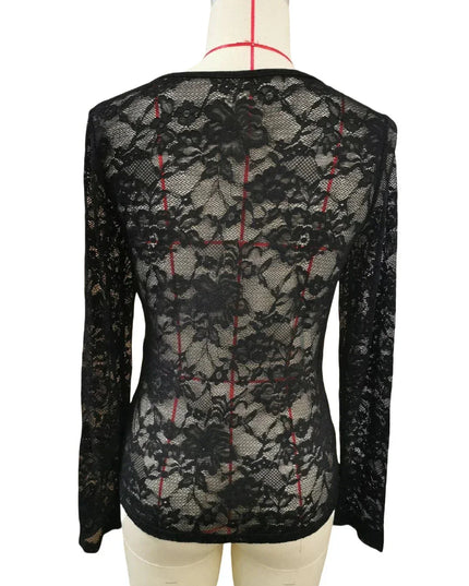 Long Sleeve Sheer Blouse