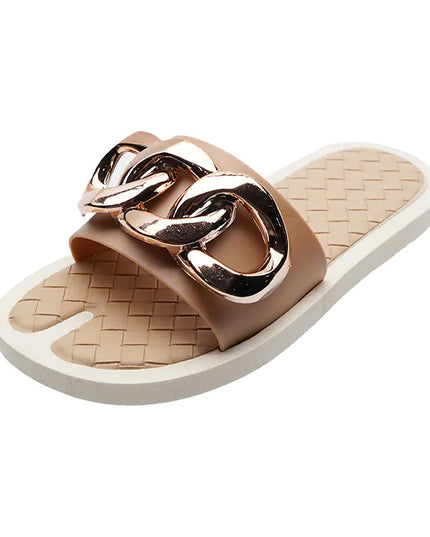 Fashion Metal Beach Sandals and Slippers