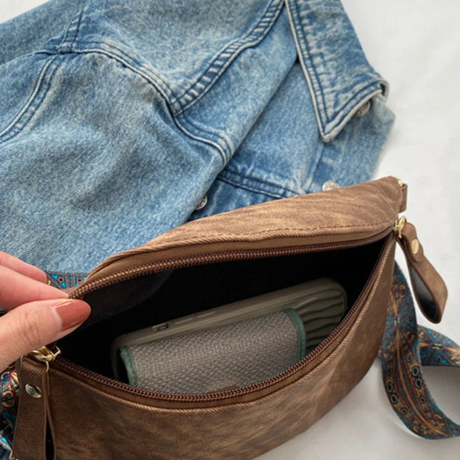 Brown Hobo Bag with phone inside | Women's Chest, Waist & Shoulder Bag