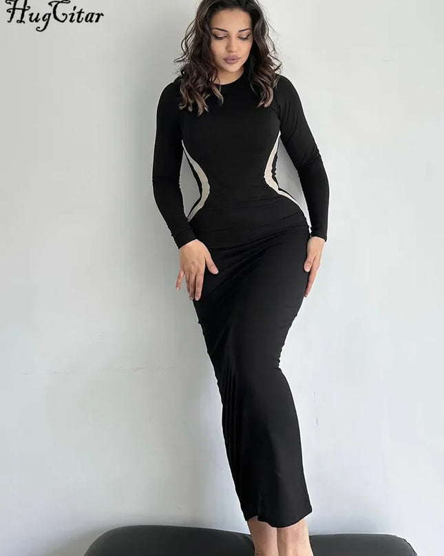 Eva Long Sleeve Bodycon Maxi Dress