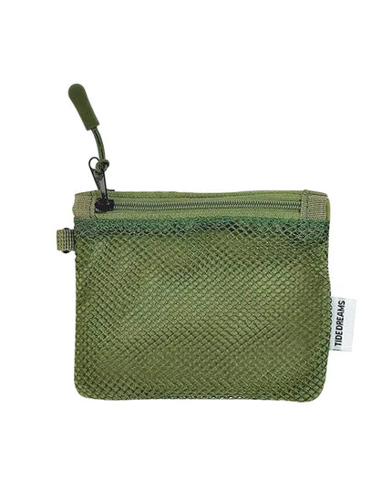 Travel Makeup Storage Bags | New Mesh Coin Purse & Simple Portable Mini Bag (Multi-purpose Square Bag Double-layer Zipper Card Holder)