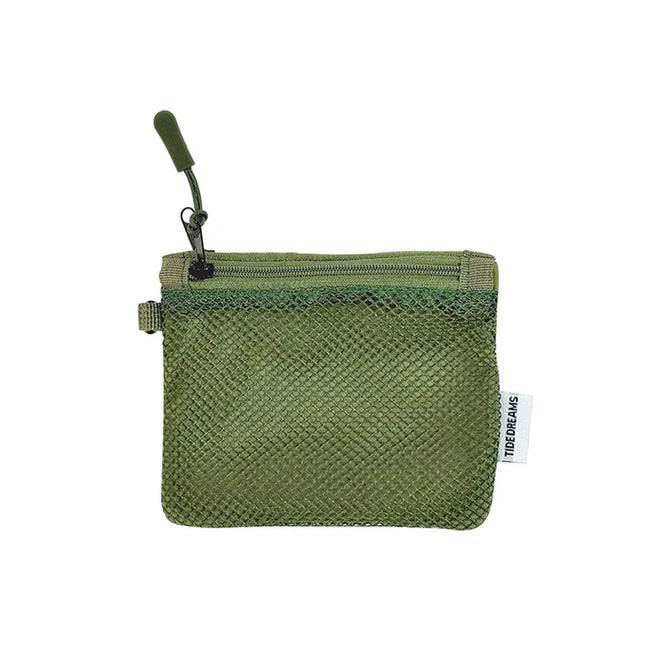 Travel Makeup Storage Bags | New Mesh Coin Purse & Simple Portable Mini Bag (Multi-purpose Square Bag Double-layer Zipper Card Holder)