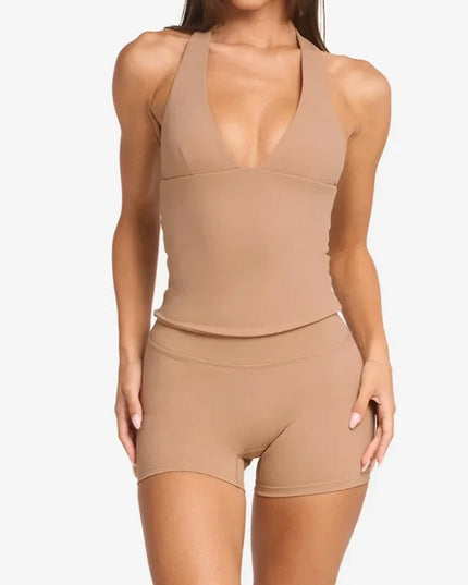 Woman Top Gym Impact Halter Top