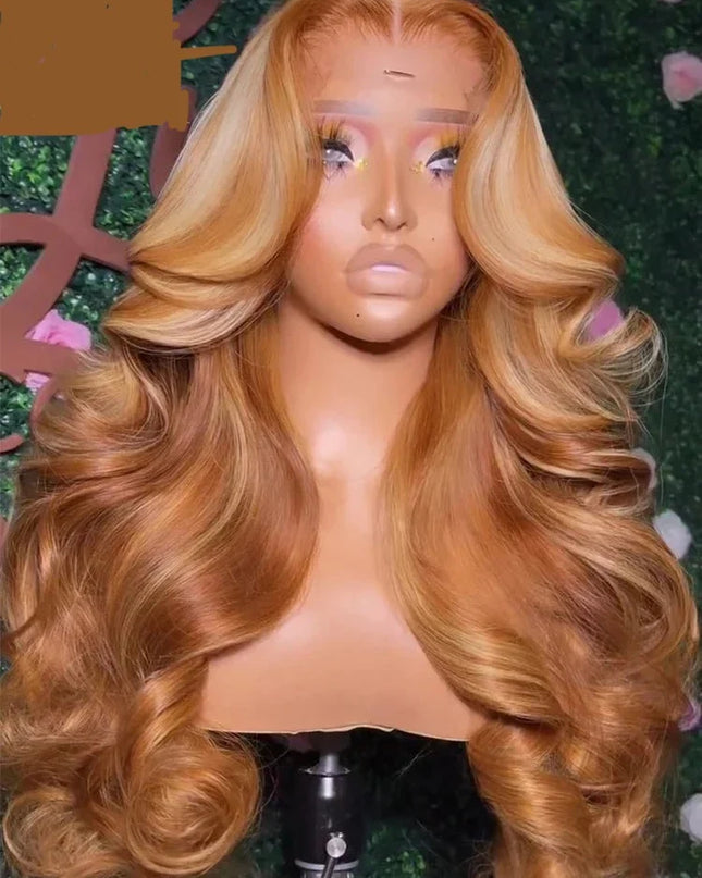 Honey Blonde 13X6 HD Transparent Lace Front Wigs Pre Plucked 13x4 Highlight Lace Frontal Wig Human Hair