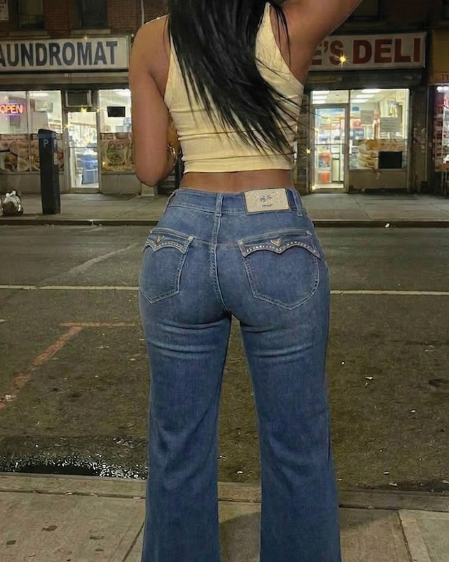 Forbidden Fit Wide Leg Jean - Savage Wash