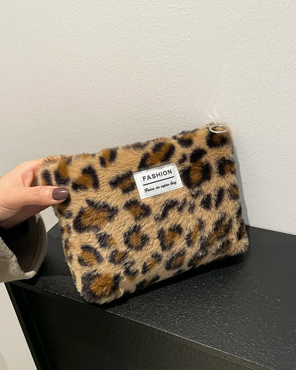 Leopard Print Retro Makeup Bag | Large Capacity Cosmetic Bag & Fashion Portable Storage Bag (Travel Toiletry Bag)