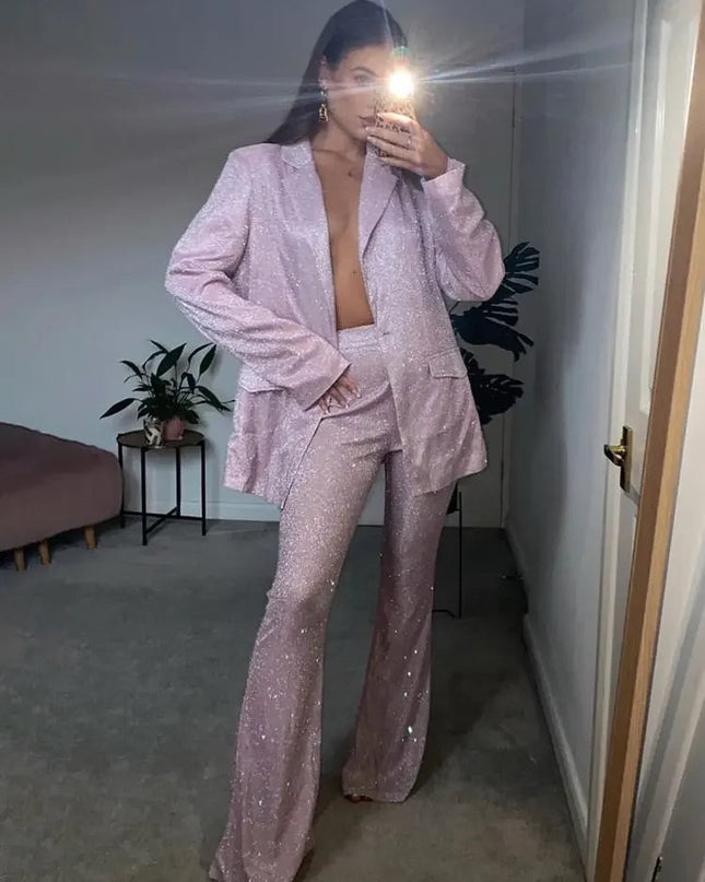 Glitz Blazer & Pants Matching Set