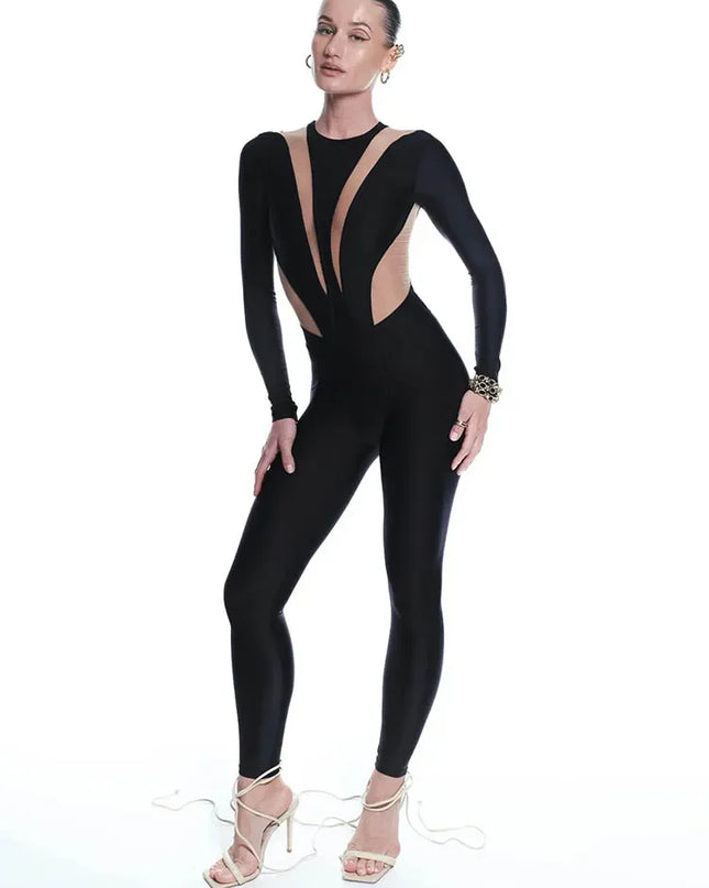 Mateo Black Skinny Jumpsuit