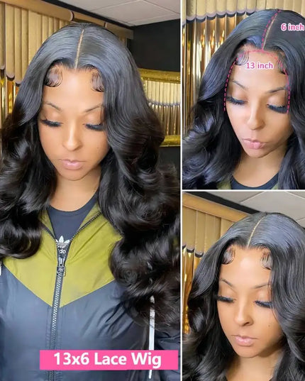 HD Transparent 13x4 13x6 Body Wave Lace Front Wig Pre Plucked 360 Lace Frontal Wig Human Hair Wigs For Women 4x4 Closure Wig