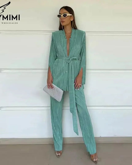 Fabulous Pleated Casual Party 2 Pc Set