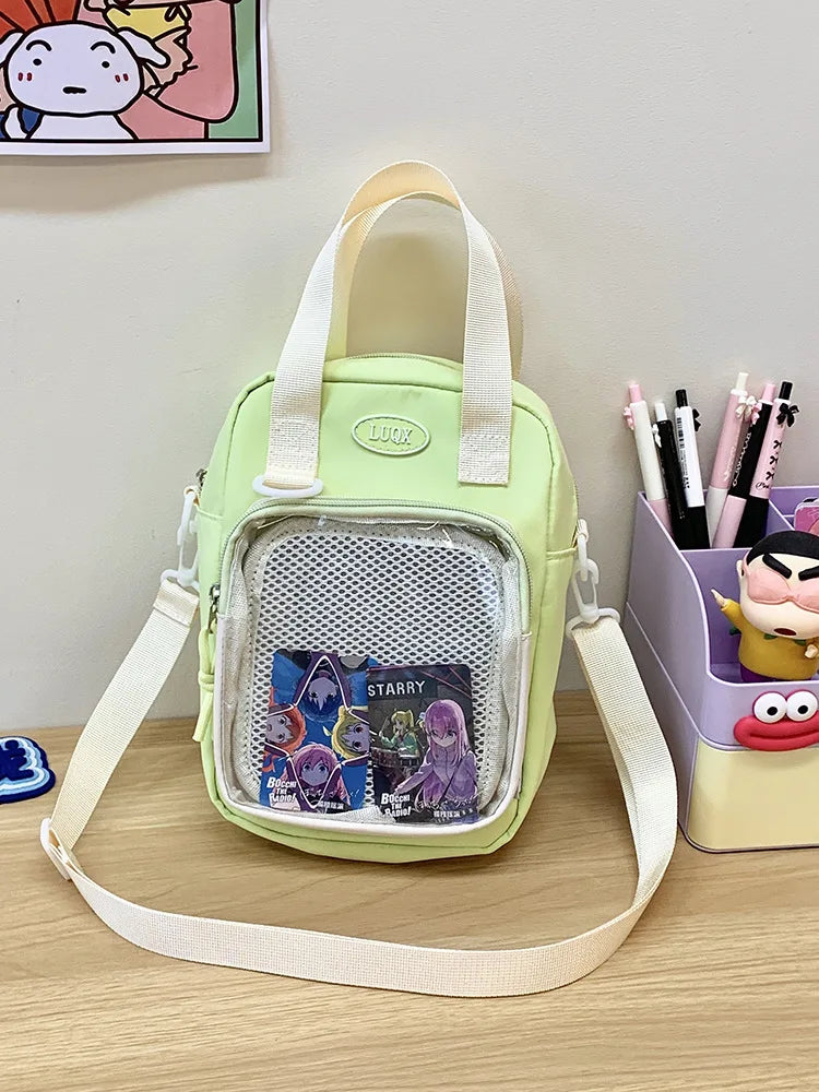 Casual Girl Ulzzang Ita Bag | Small Versatile Crossbody & Transparent Bar Chi Cute Shoulder Mobile Bag
