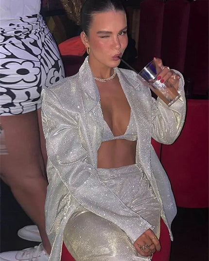 Glitz Blazer & Pants Matching Set