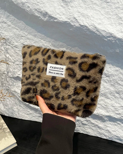 Leopard Print Retro Makeup Bag | Large Capacity Cosmetic Bag & Fashion Portable Storage Bag (Travel Toiletry Bag)