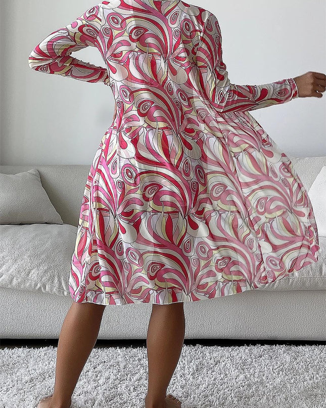 Women's Geometric Print Three-Piece Set Swimsuit with Long-Sleeve Hoodie | ZAKAPOP