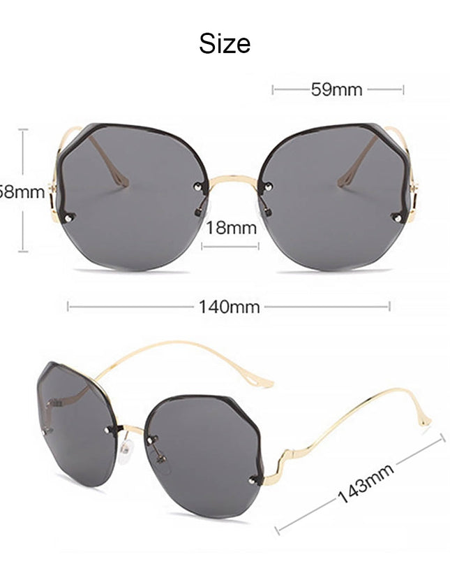 Women's Stylish Vintage Oversized Square Gradient Sunglasses | ZAKAPOP