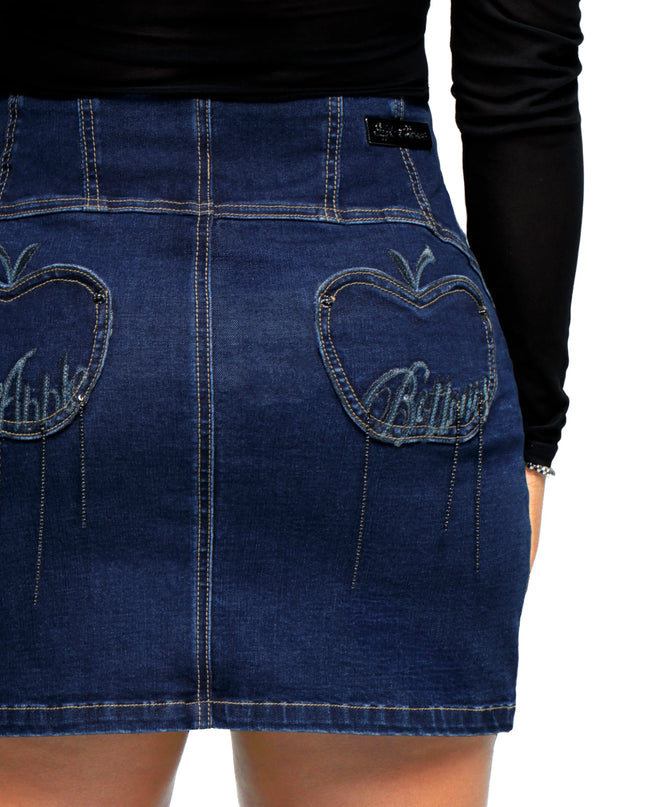 Apple Mini Skirt - Dark Wash