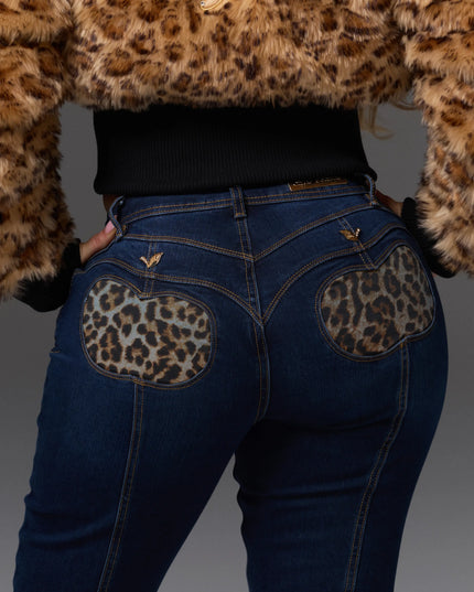 Cheetah Apple Pocket Low-Rise Jean