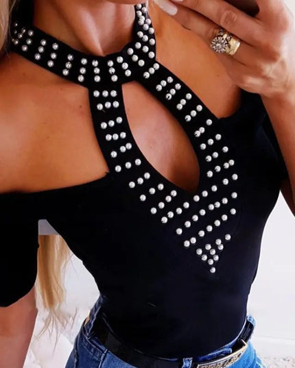 Shoulder Off Short Sleeve Top for Women