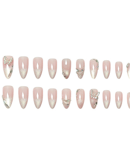 Butterfly Nail Sticker Hot Girl Cat Eye Diamond Wearing Armor