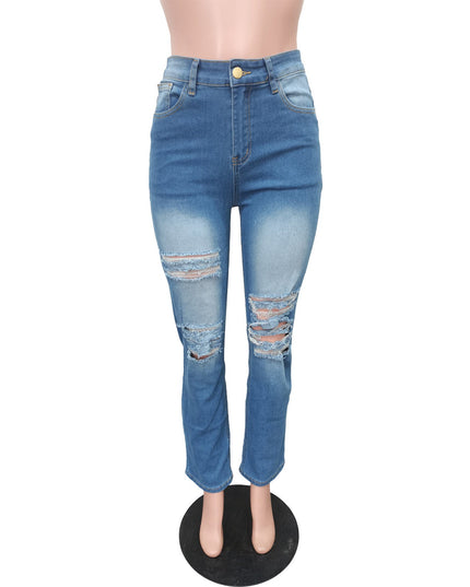 European And American Fashion Women's Stretch Denim Trousers