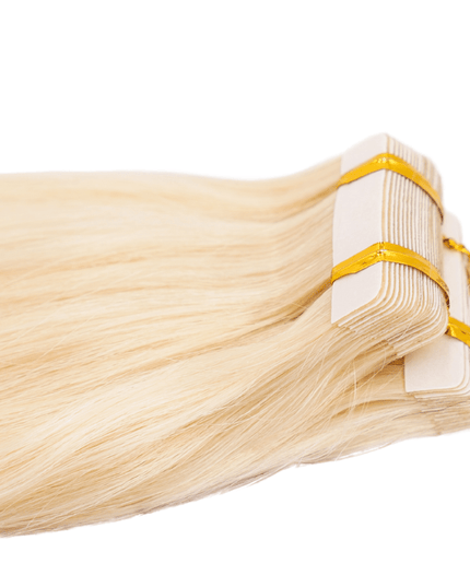 Raw Blonde Straight 100% Human Hair Tape In Extensions