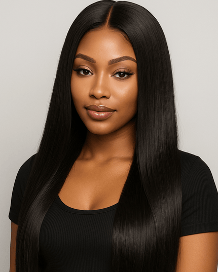 Boss Flow – Brazilian Straight Lace Front Wig (Natural Black)