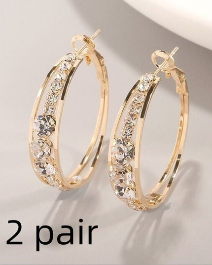 European And American Air Drill Mosaic Women's Earrings