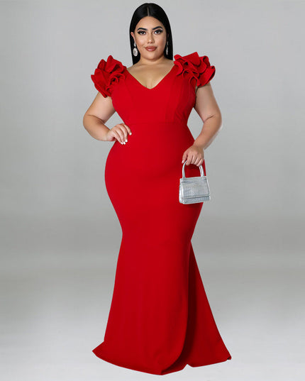 European And American Fashion Plus Size Women Backless Dress