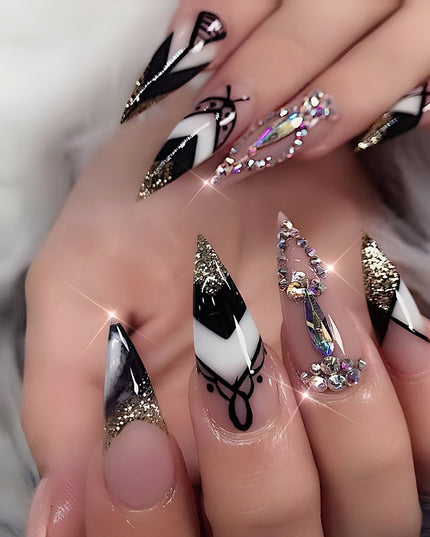 Butterfly Nail Sticker Hot Girl Cat Eye Diamond Wearing Armor