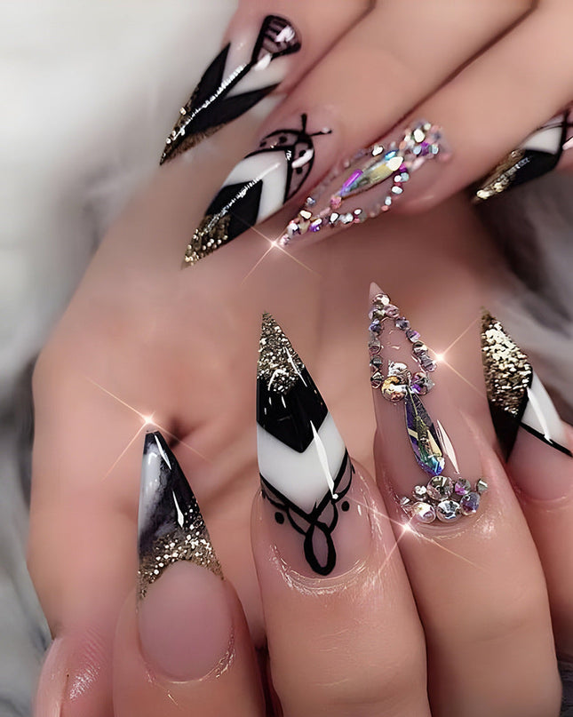 Butterfly Nail Sticker Hot Girl Cat Eye Diamond Wearing Armor