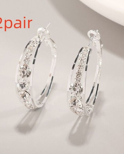 European And American Air Drill Mosaic Women's Earrings