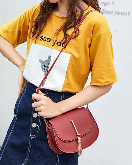 Fringe Crossbody Phone Bag and Round Purse