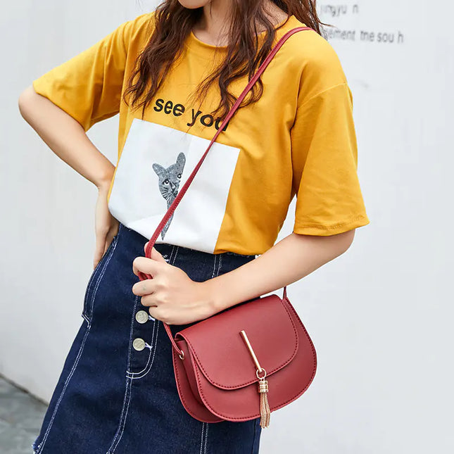 Fringe Crossbody Phone Bag and Round Purse