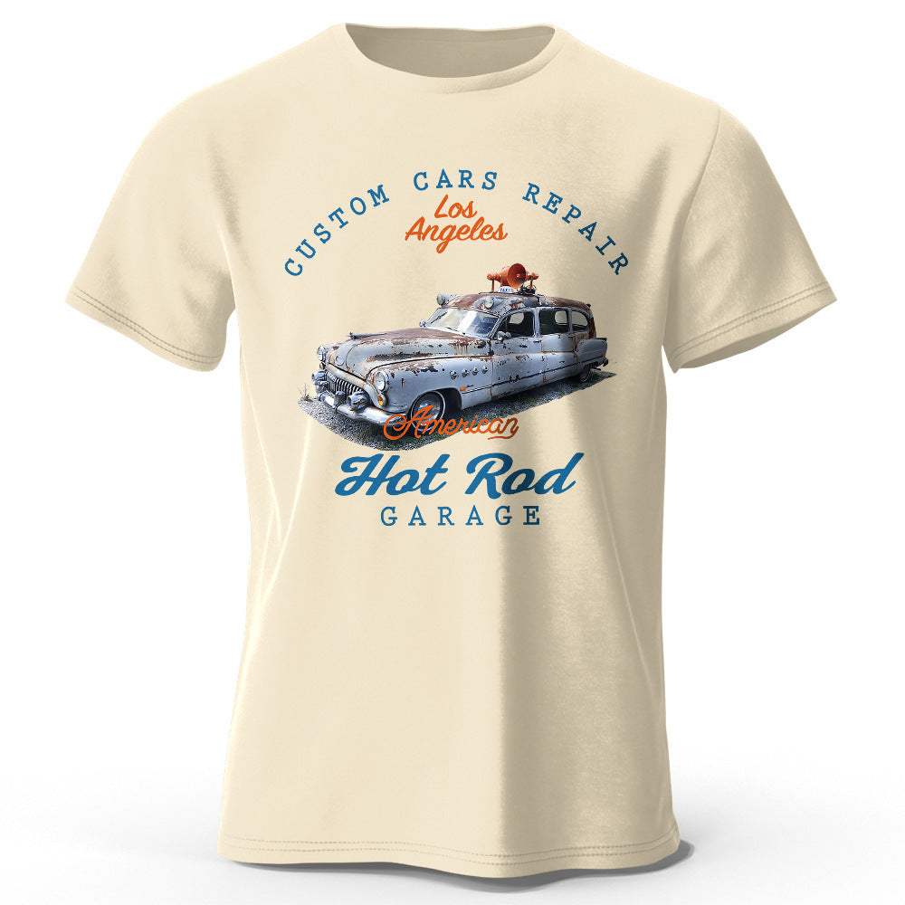 Car Club Patch Print Men's T-shirt